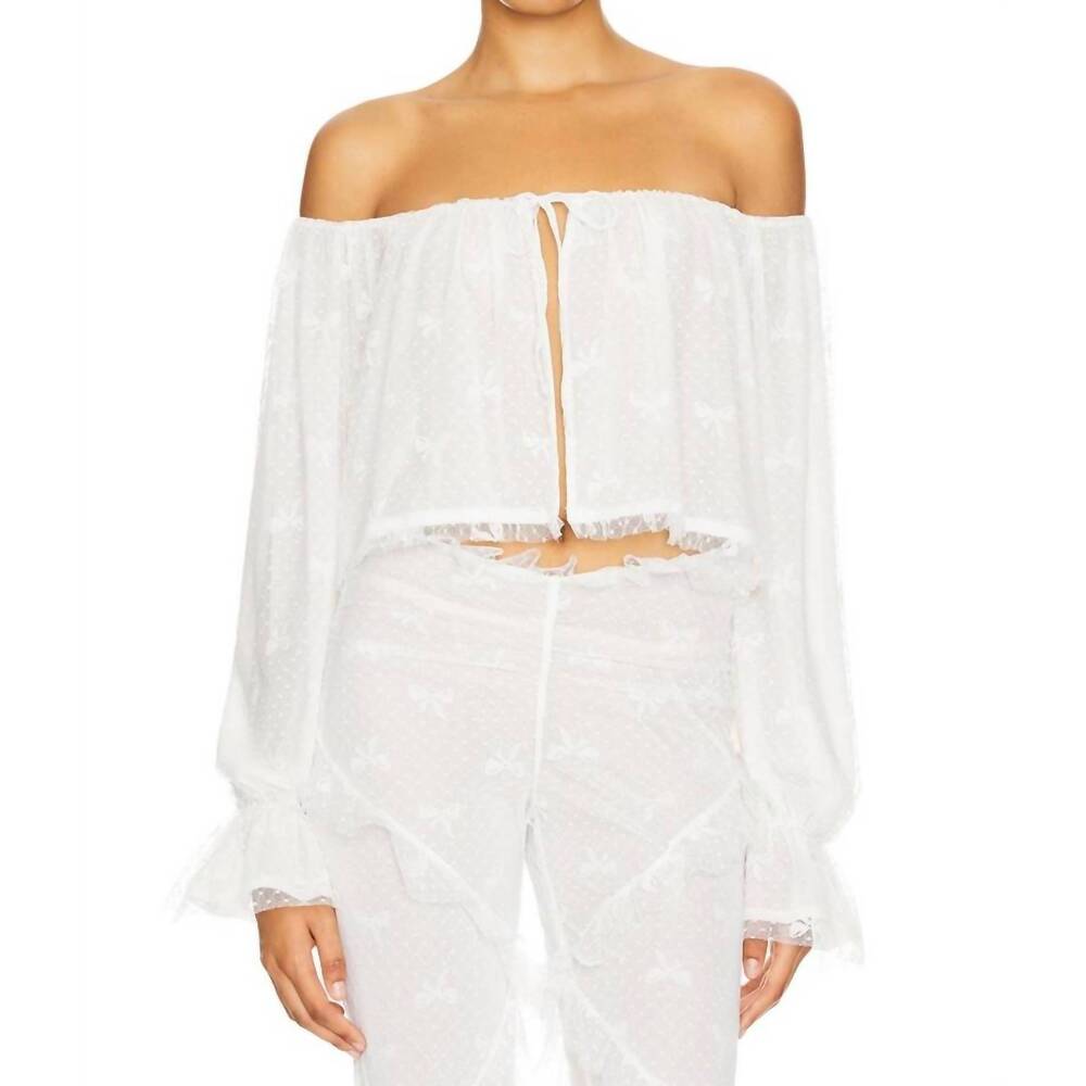 NEW LOBA clare top in ivory